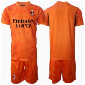 AC Milan Brankářské Dětské Venkovní dres komplet 2024-25 Krátký Rukáv (+ trenýrky)